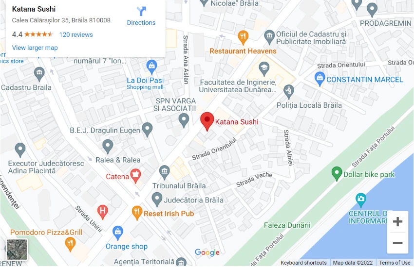 katana sushi locatie harta location map